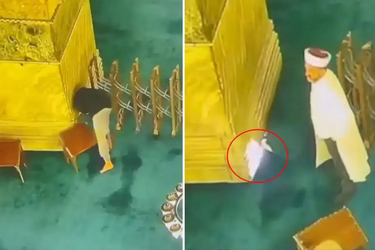 Ayasofya Camii'nde Şoke Eden Kundaklama Girişimi: İncil Sayfalarıyla Ateş Yaktı, Parfümle Alevi Büyüttü!