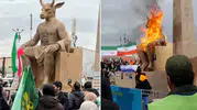 İran Sokaklarında “Baal” Kuklası Ateşe Verildi, İsrail’e Tepki Gösterildi