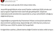 Hazine ve Maliye Bakanı Mehmet Şimşek: 2026 Cari Açık Öngörülerimizin Üzerinde Olabilir