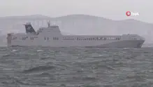 İstanbul Boğazı’nda Şiddetli Rüzgar: Gemiler Zor Anlar Yaşadı