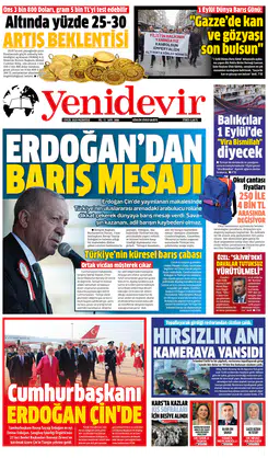 1 Eylül 2025 Pazartesi | Yenidevir Gazetesi