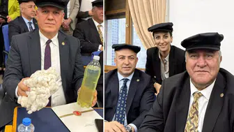 Meclis'te sıra dışı protesto! CHP’li vekiller kasket taktı, buğday ve mazotla geldi