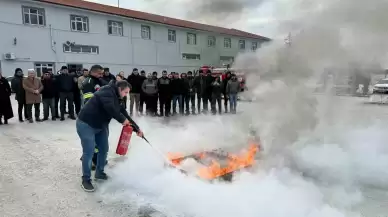 Çorum Belediyesi Personeline Yangın Eğitimi Verildi