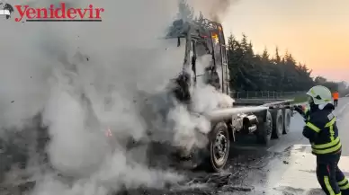 Mersin'de Kamyon Kupasında Yangın: İtfaiye Müdahale Etti