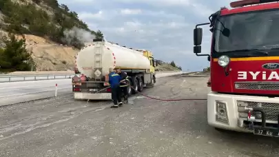 Tankerde çıkan korkutan yangın hızlı müdahale ile söndürüldü