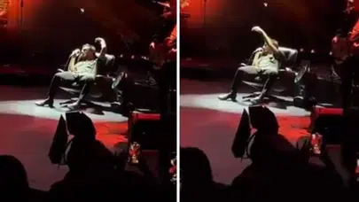 Teoman sahnede yere yattı, izleyici çılgına döndü! Sosyal medya yıkıldı