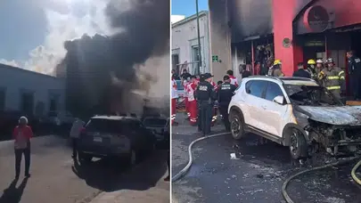 Market alışverişi faciaya dönüştü: Alevlerin arasında can verdiler