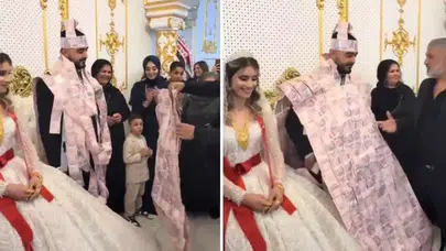 Yok Böyle Düğün! Damada 200’lüklerden Miğfer ve Yelek Giydirdiler