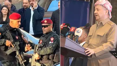 Barzani silahlı ekiple Türkiye’ye geldi! Şırnak’taki o görüntüler ortalığı karıştırdı