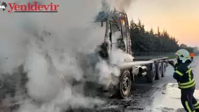 Mersin'de Kamyon Kupasında Yangın: İtfaiye Müdahale Etti
