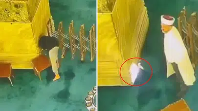 Ayasofya Camii'nde Şoke Eden Kundaklama Girişimi: İncil Sayfalarıyla Ateş Yaktı, Parfümle Alevi Büyüttü!