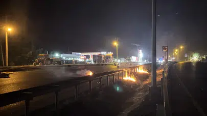 Samsun-Ankara Yolunda Alev Alev Tehlike! Dorsesi Yanan Tır 8 Kilometre Durmadı