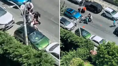 Ümraniye’de 5 Kişiye Karşı Tek Başına Direndi! Motokuryenin Yumrukları Sosyal Medyada Olay Oldu!