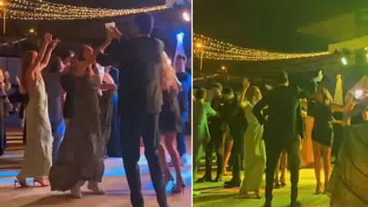 Sinem Kobal ve Kenan İmirzalıoğlu’ndan düğünde "Erik Dalı" şovu! Alkışlar onlara