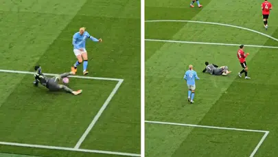 Altay Bayındır’dan Erling Haaland’a Çalım! Manchester Derbisinde Kaleci Cesareti Sosyal Medyayı Salladı