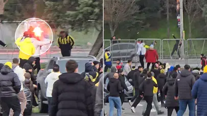 Dev Maç Öncesi Korku Dolu Anlar: Taraftar Kavgası Çıktı