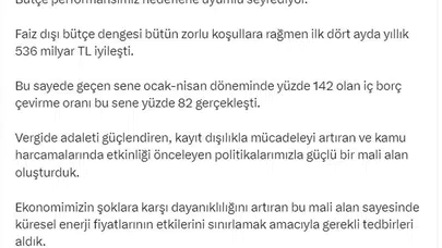 Mehmet Şimşek’ten Kritik Bütçe Açıklaması