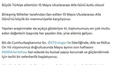 Bakan Göktaş’tan Aile Günü Mesajı: “Güçlü Türkiye’nin Temeli Ailedir
