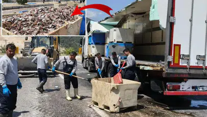 Bir Anda Her Yer Balık Atığıyla Kaplandı! Sürücüler Ne Olduğunu Anlayamadı