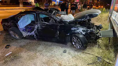 Bodrum'da Dehşet Veren Kaza! Takla Atan Otomobilde 2 Kişinin Durumu Ağır