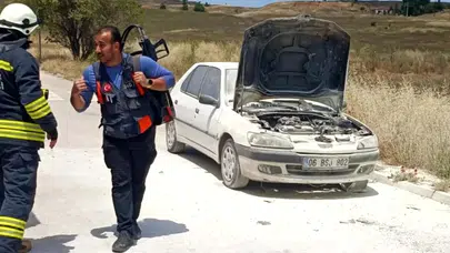 Eskişehir'de Okul Önünde Korkutan Yangın