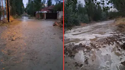 Çorum’da sağanak hayatı felç etti! Evler ve yollar zarar gördü