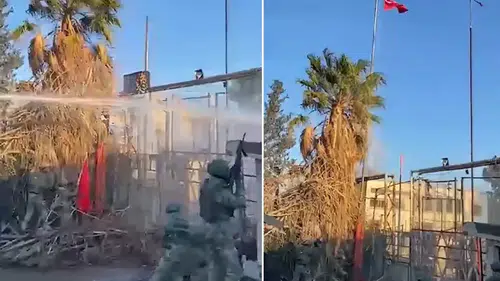 Bayrağa Uzanan Ellere Karşı Cevap Net: Şanlı Türk Bayrağı Göndere Yeniden Çekildi!