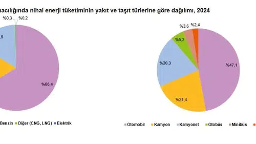 TÜİK 2024 Raporu: Kara Yolu Enerji Tüketiminde Zirvede, Hava Yolu Yükselişte