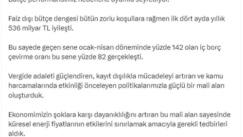 Mehmet Şimşek’ten Kritik Bütçe Açıklaması
