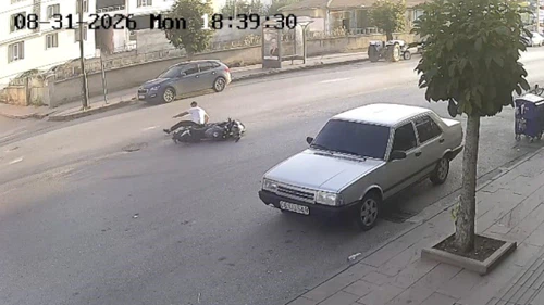 Alaca’da motosiklet ile bisiklet çarpıştı 2 kişi yaralandı