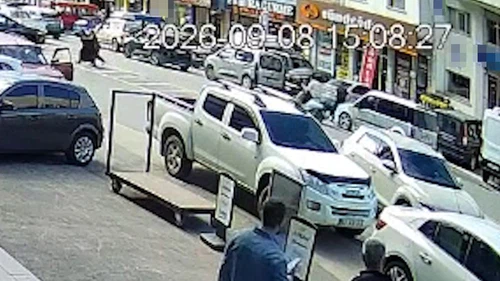 Rize’de banka şubesi önünde silahlı saldırı kamerada
