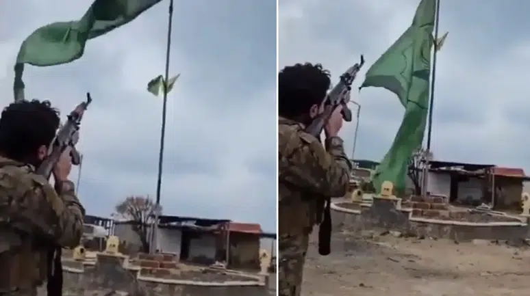 Bayrağı kurşunla vurdu, bir dönem resmen bitti! Suriye’de tarihi görüntü