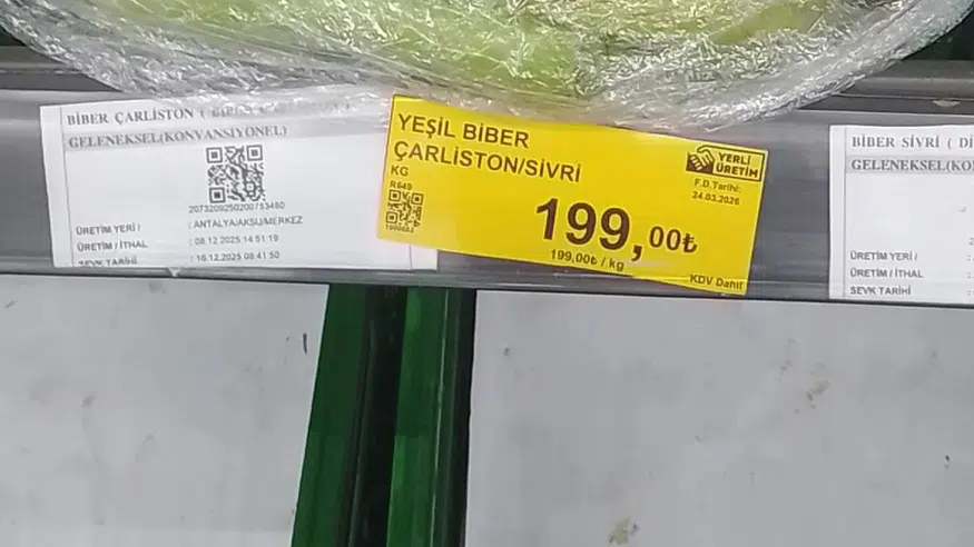 Biber Fiyat Skandalı: Markete 1,8 Milyon Lira Ceza