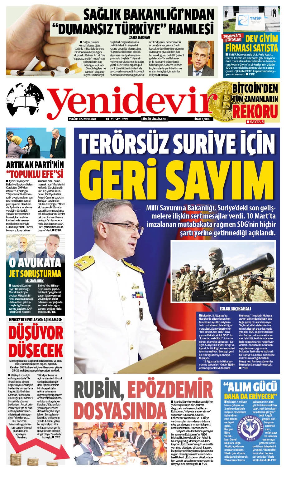https://www.yenidevirgazetesi.com/12 Ağustos 2025 Salı | Yenidevir Gazetesi