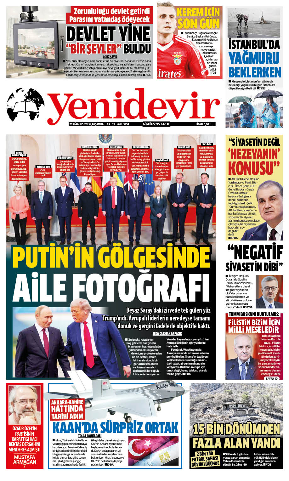 https://www.yenidevirgazetesi.com/20 Ağustos 2025 Çarşamba | Yenidevir Gazetesi