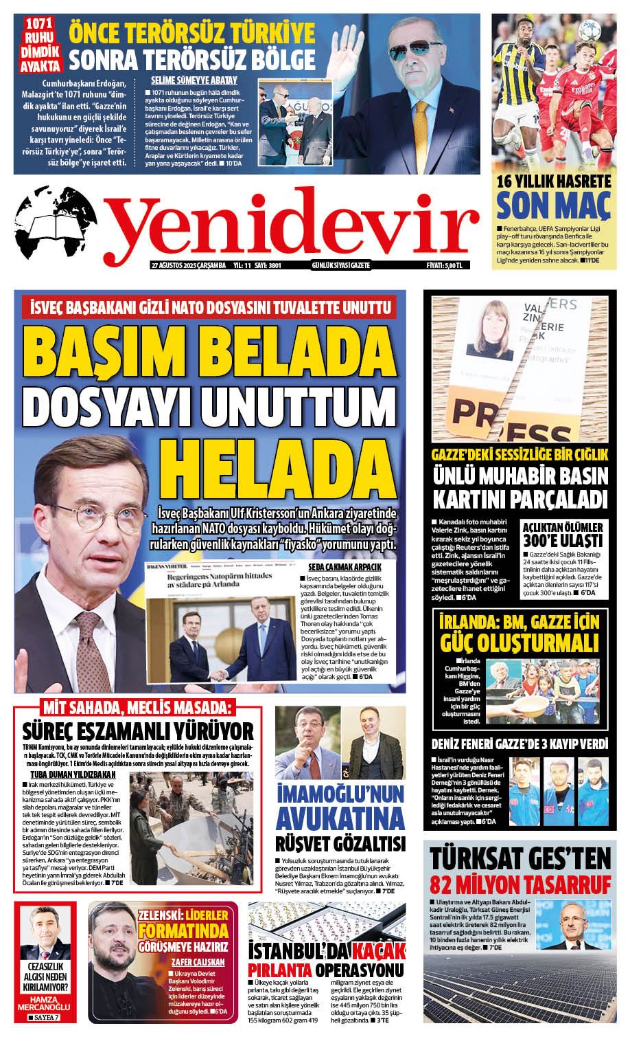 https://www.yenidevirgazetesi.com/27 AĞUSTOS 2025 ÇARŞAMBA
