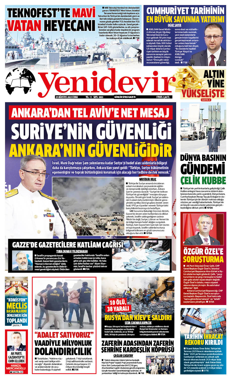 https://www.yenidevirgazetesi.com/29 AĞUSTOS 2025 CUMA
