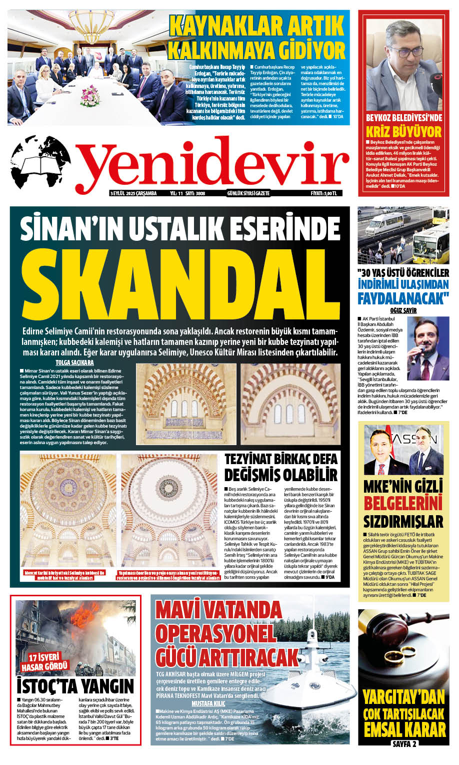https://www.yenidevirgazetesi.com/3 EYLÜL 2025 ÇARŞAMBA