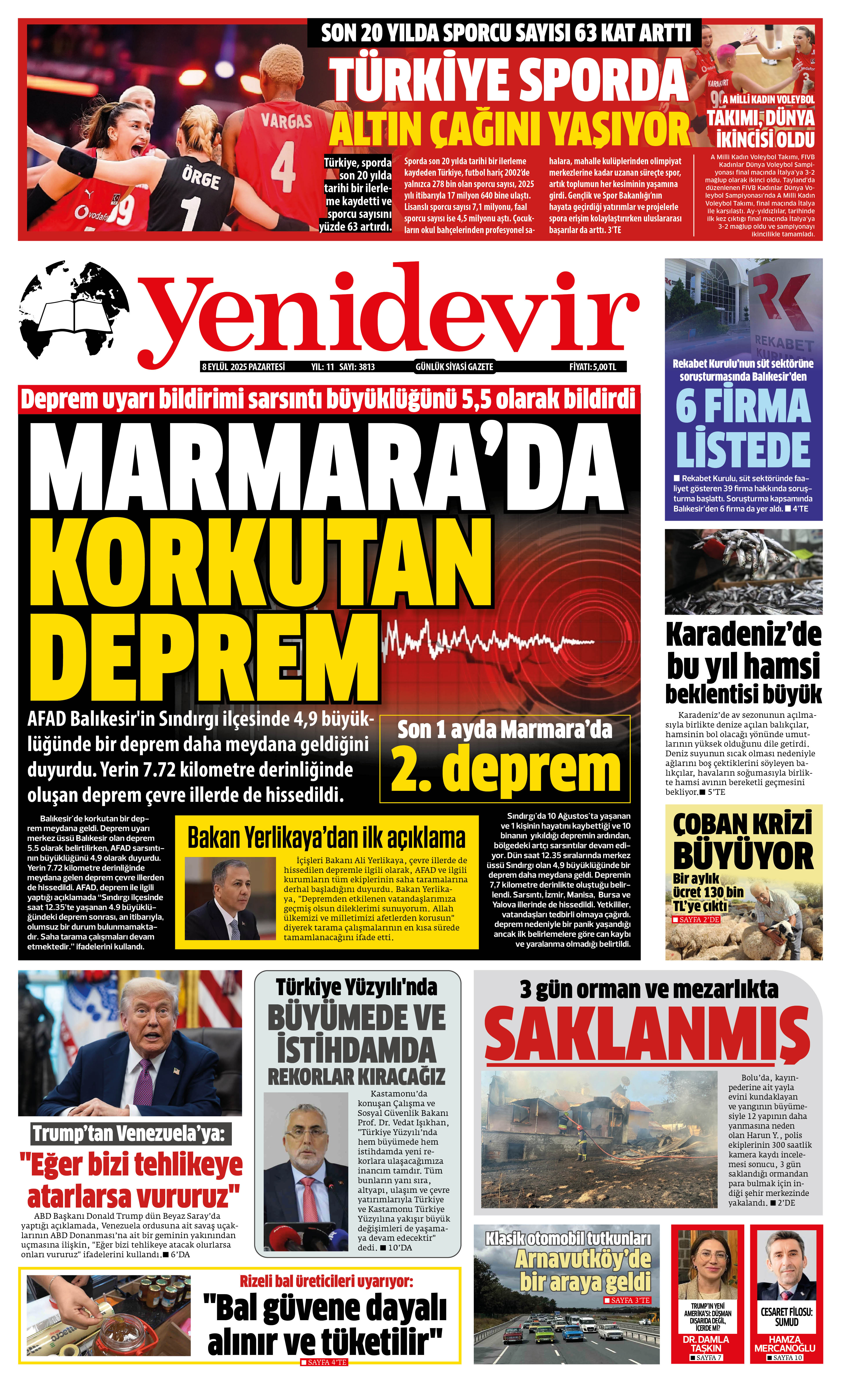 https://www.yenidevirgazetesi.com/8 Eylül 2025 | Yenidevir Gazetesi