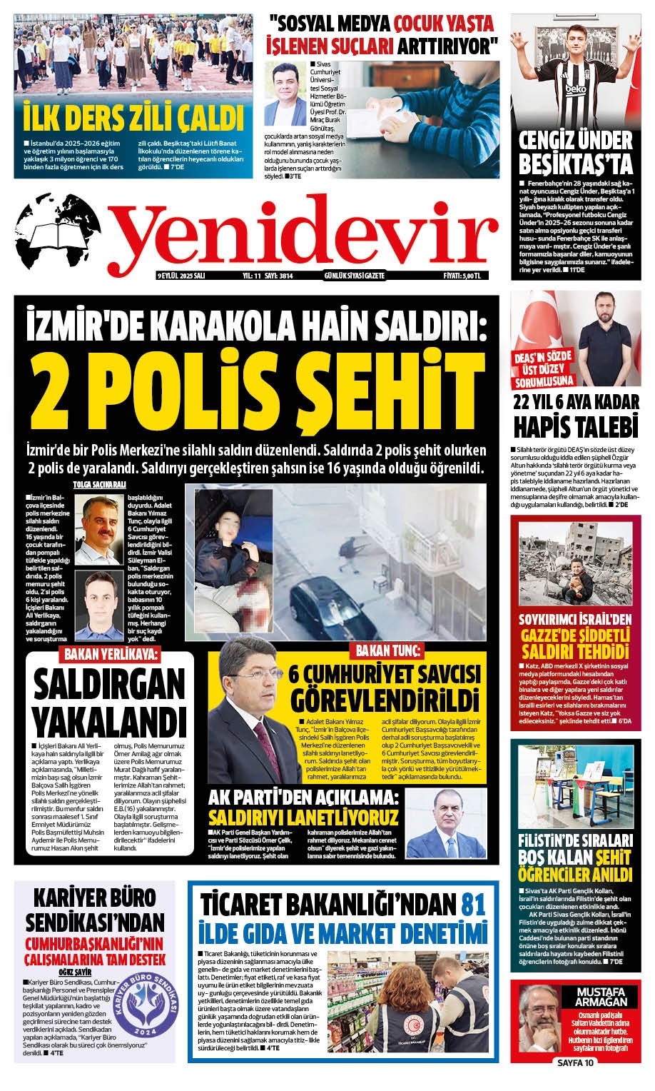 https://www.yenidevirgazetesi.com/9 EYLÜL 2025 SALI