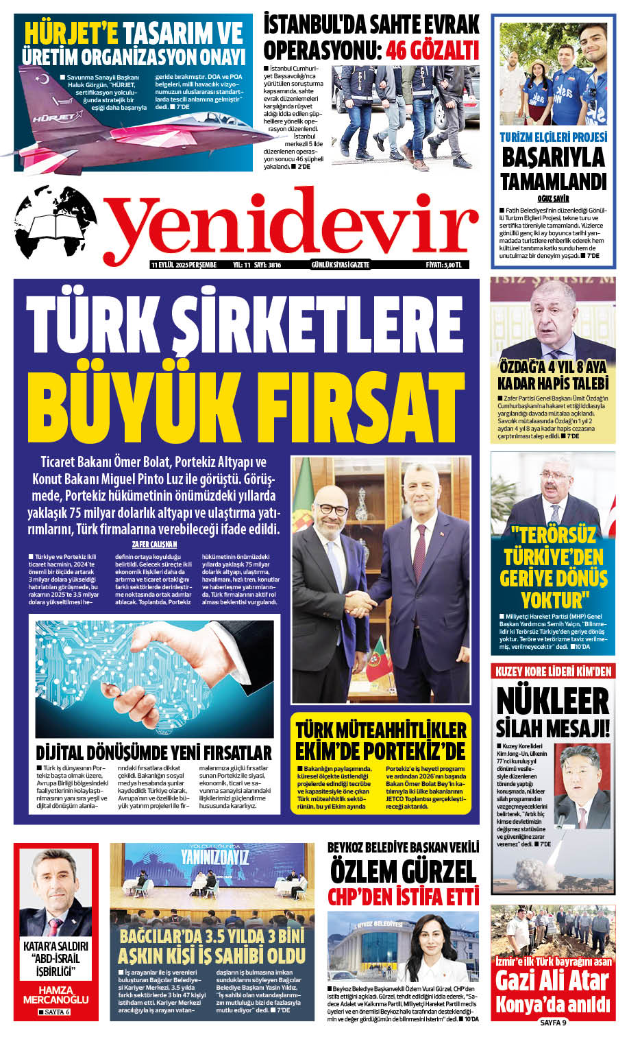 https://www.yenidevirgazetesi.com/11 EYLÜL 2025 PERŞEMBE