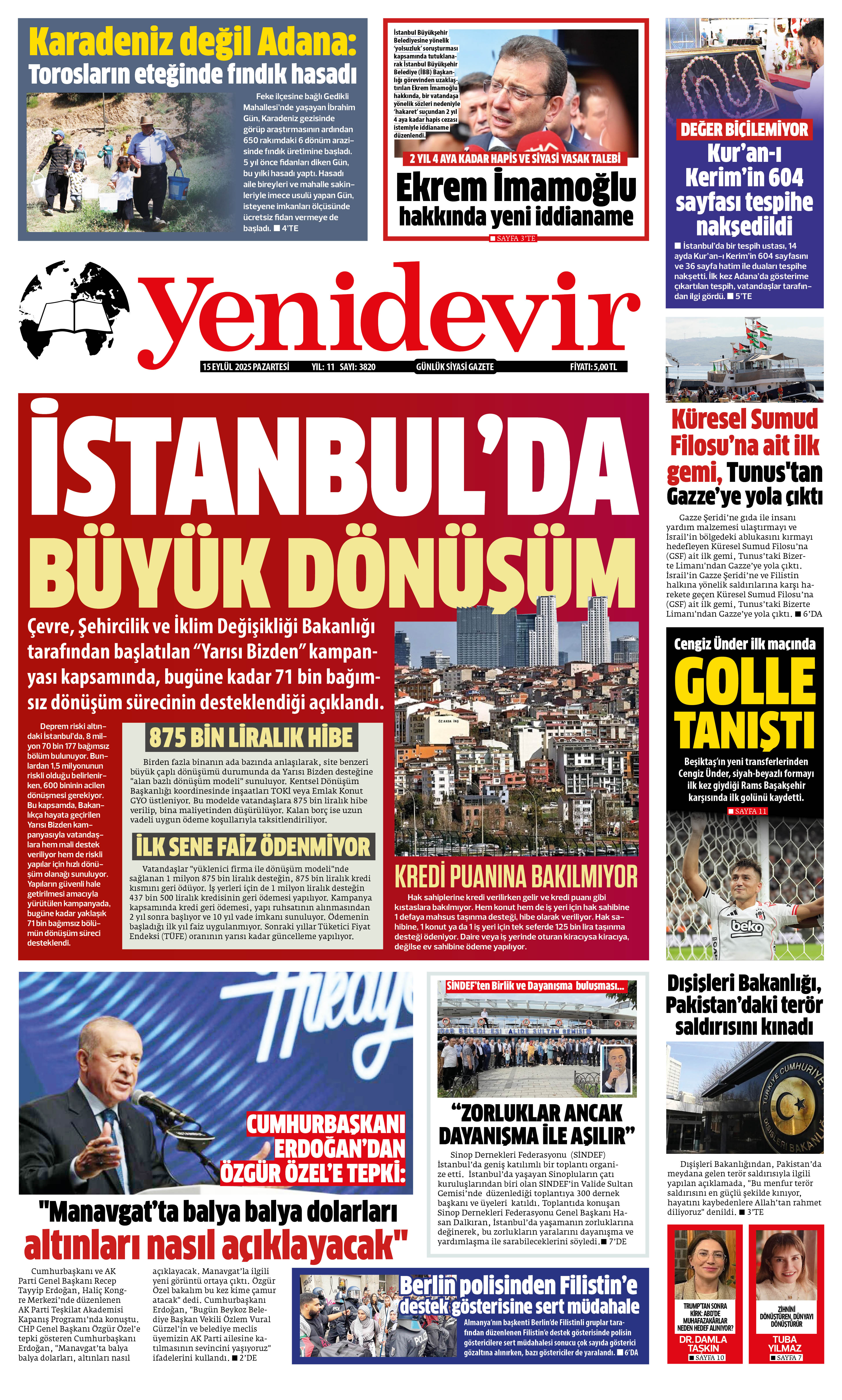 https://www.yenidevirgazetesi.com/15 Eylül 2025 | Yenidevir Gazetesi