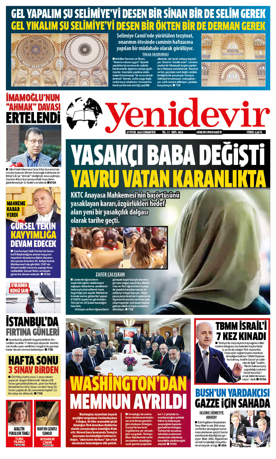 https://www.yenidevirgazetesi.com/27 EYLÜL 2025 CUMARTESİ
