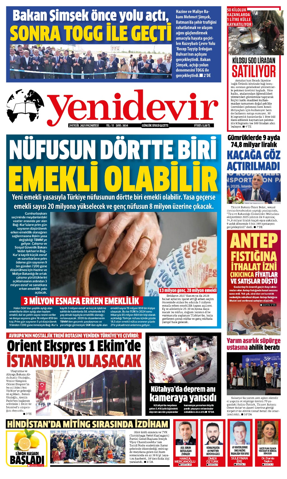 https://www.yenidevirgazetesi.com/29 EYLÜL 2025 PAZARTESİ