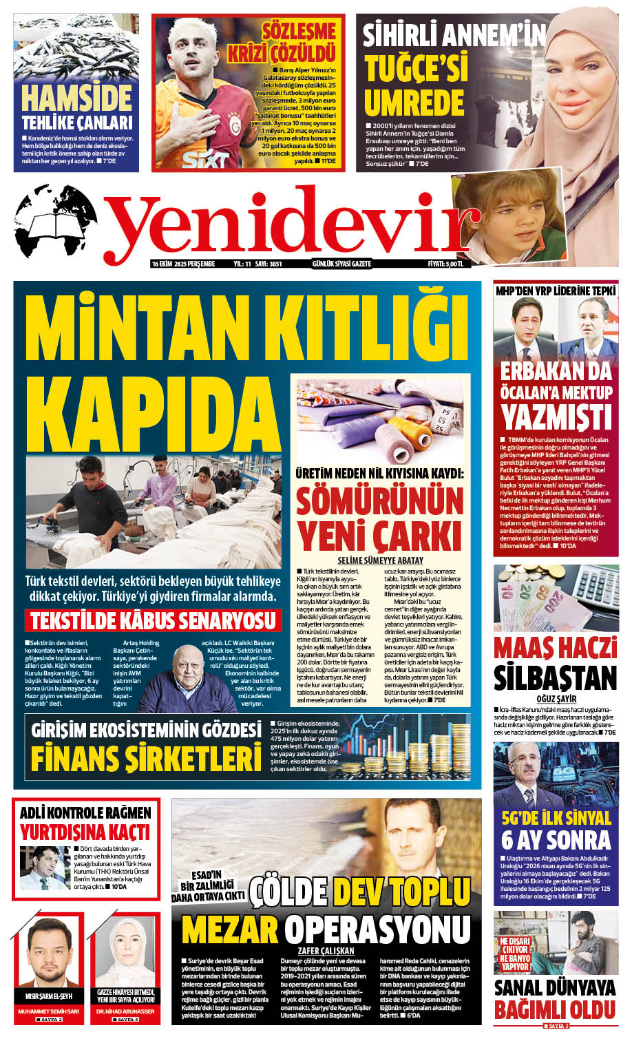 https://www.yenidevirgazetesi.com/16 EKİM 2025 PERŞEMBE