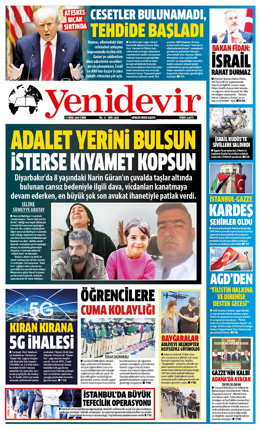 https://www.yenidevirgazetesi.com/17 EKİM 2025 CUMA