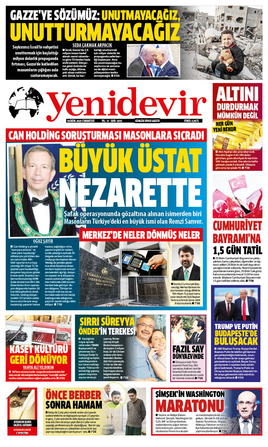 https://www.yenidevirgazetesi.com/18 EKİM 2025 CUMARTESİ