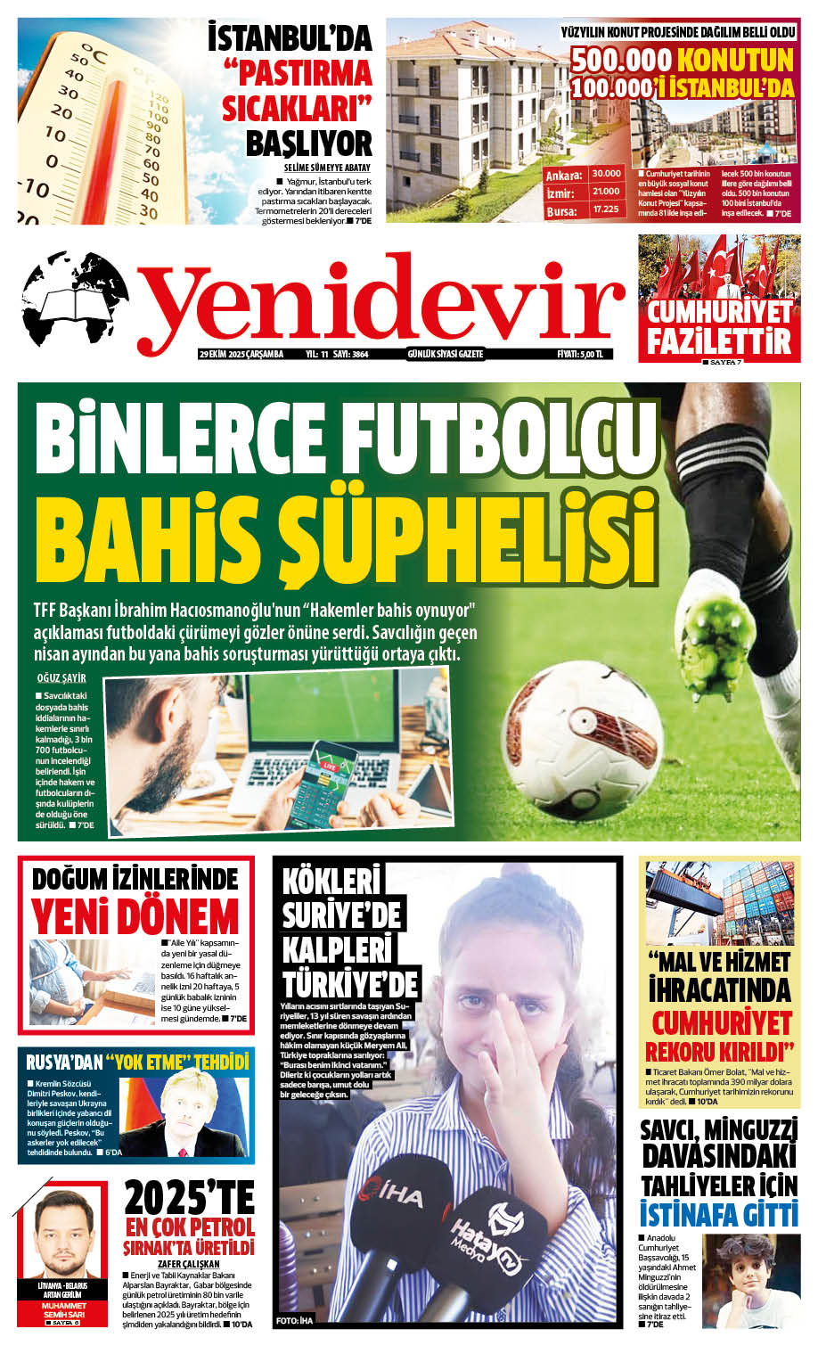 https://www.yenidevirgazetesi.com/29 EKİM 2025 ÇARŞAMBA