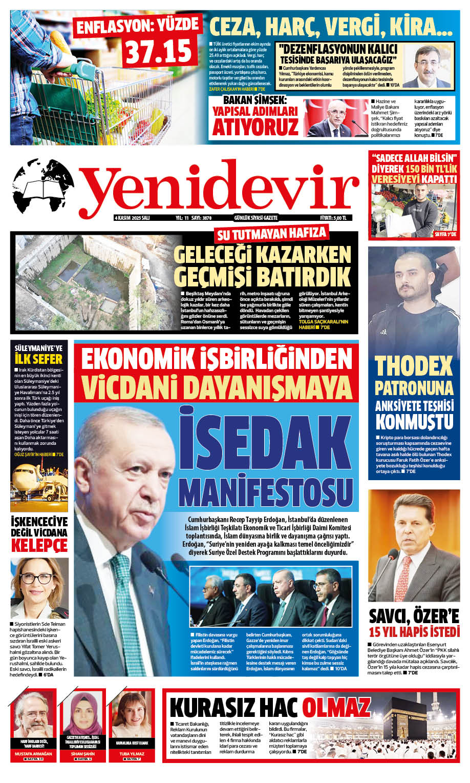 https://www.yenidevirgazetesi.com/4 KASIM 2025 SALI