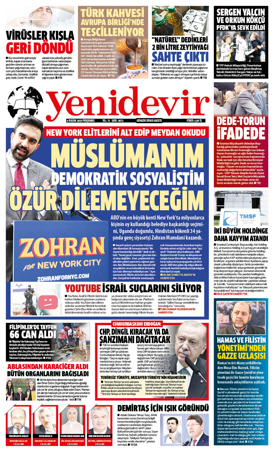 https://www.yenidevirgazetesi.com/6 KASIM 20258 PERŞEMBE
